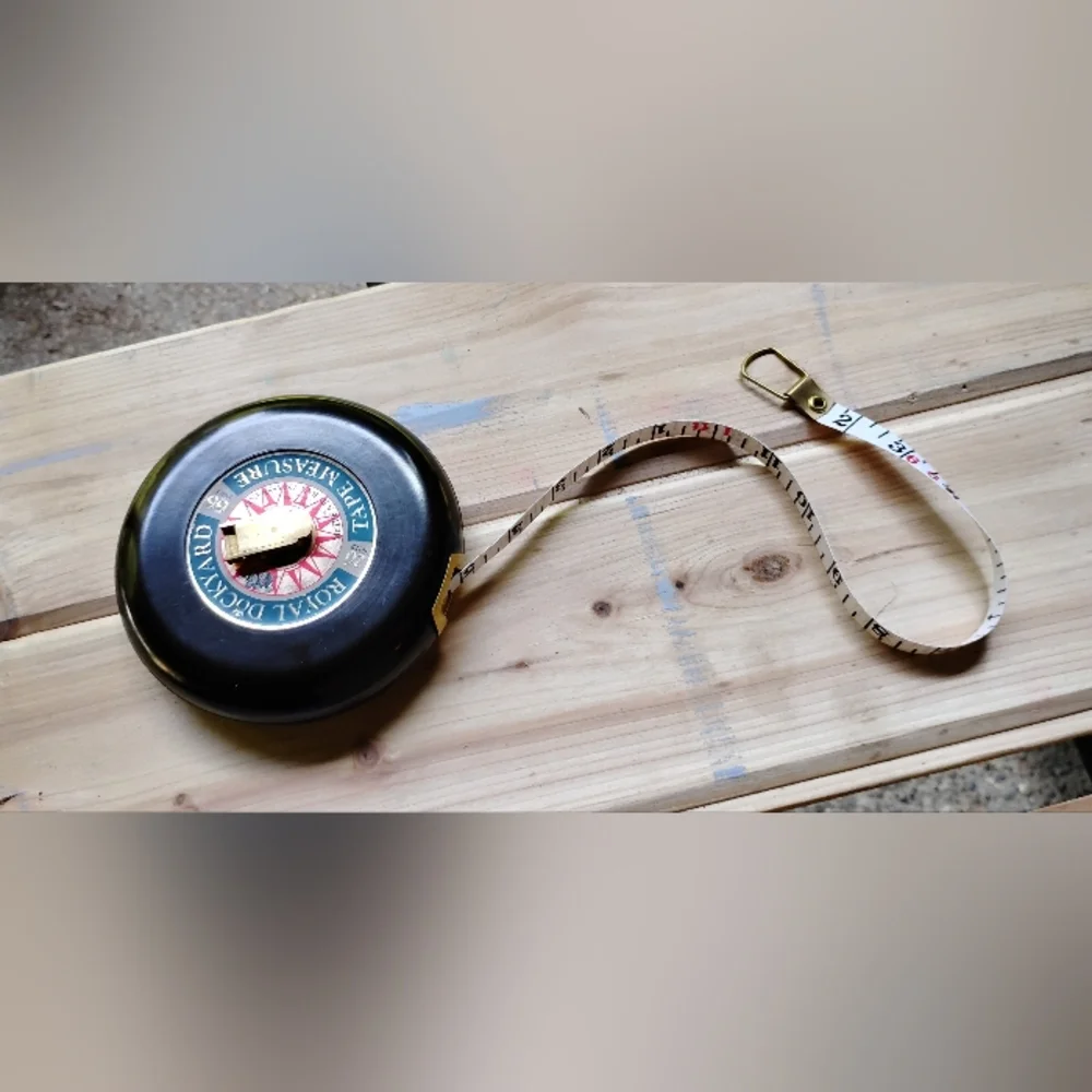 Vintage Restoration Hardware Royal Dockyard Wood Tape Measure 66 Feet England